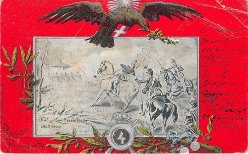 Cartolina Reggimentale 4° Reggimento Fanteria Brigata Pemonte - VG