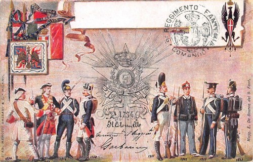 Cartolina Reggimentale 9° Reggimento Fanteria Brigata Regina - NVG