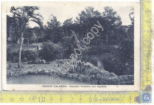 Cartolina Reggio Calabria - Giardini Pubblici - anni '40