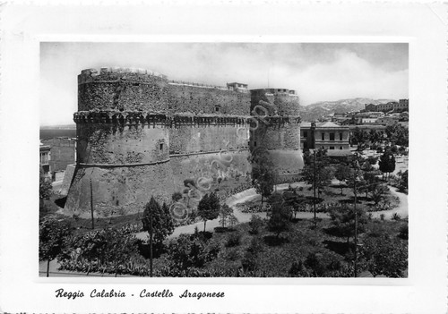 Cartolina Reggio Calabria Castello Aragonese 1952
