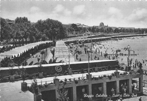 Cartolina Reggio Calabria Lido lato sud