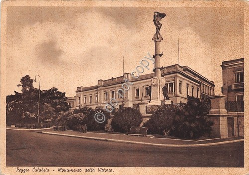 Cartolina Reggio Calabria Monumento della Vittoria