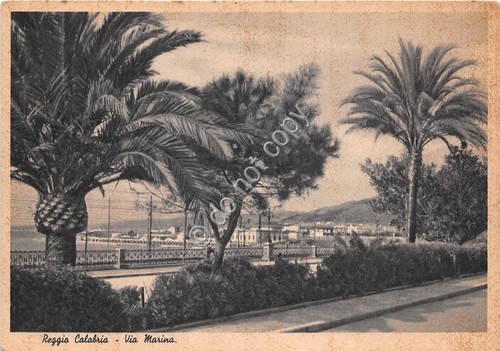 Cartolina Reggio Calabria Via Marina
