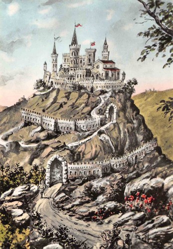 Cartolina Reggio Emila Castello di Canossa ai tempi di Matilde …