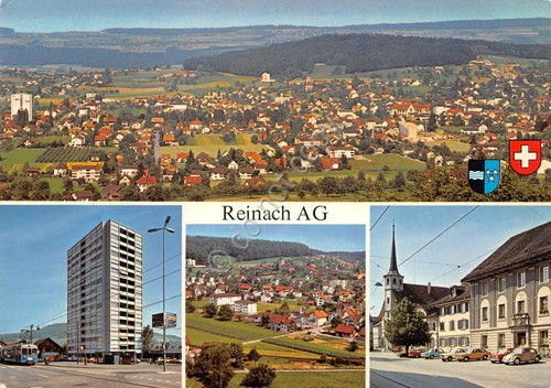 Cartolina Reinach AG multi views 1975