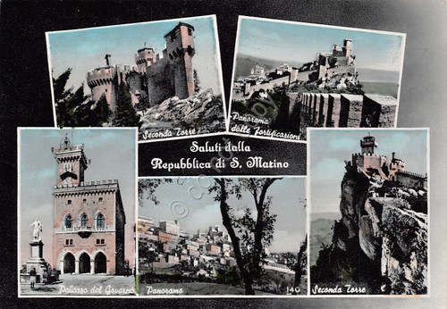 Cartolina Repubblica San Marino vedute varie colorata