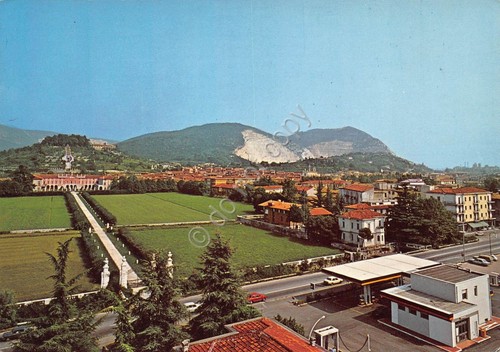 Cartolina Rezzato Brescia Panorama Distributore benzina IP