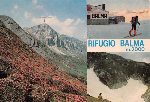 Cartolina Rifugio Balma 3 vedute (Cuneo)