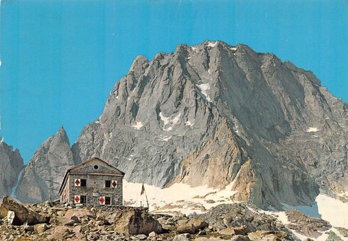 Cartolina Rifugio Gianetti Pizzo Badile