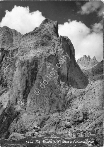 Cartolina Rifugio Vajolet verso Catinaccio 1967
