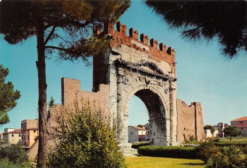 Cartolina Rimini Arco di Augusto anni '60