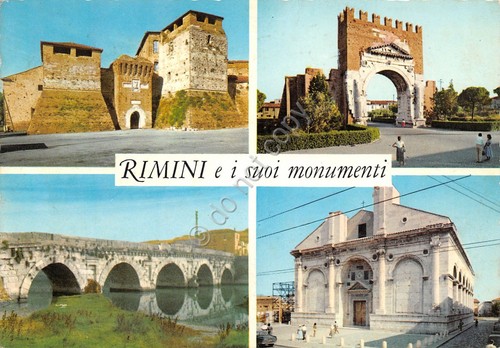 Cartolina Rimini e i suoi monumenti vedute