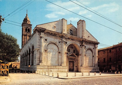 Cartolina Rimini Tempio Malatestiano anni '60