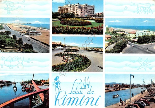 Cartolina Rimini vedute anni '60