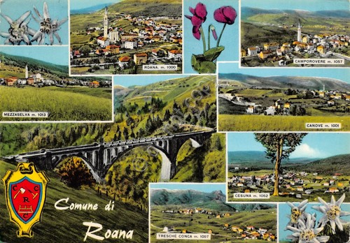 Cartolina Roana vedute Canove Camporovere Cesuna (Vicenza)