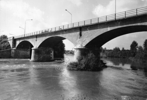 Cartolina Robecco Cremona Ponte su fiume Oglio