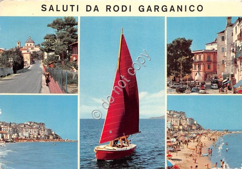 Cartolina Rodi Garganico saluti da vedutine (Altre tematiche)