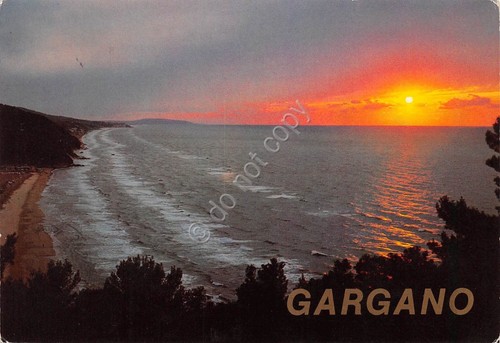 Cartolina Rodi Peschici Gargano al Tramonto (Foggia)