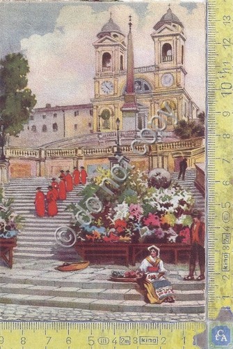 Cartolina Roma - Cardinali - Fiori - Illustrata A.Scrocchi
