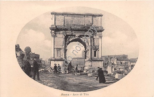 Cartolina Roma Arco di Tito animata abiti d'epoca Anni 20 …