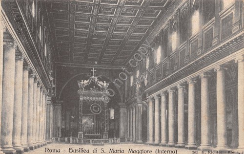 Cartolina Roma Basilica Santa Maria Maggiore Richter 1908
