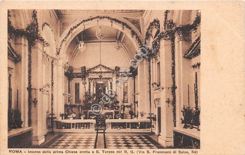 Cartolina Roma Chiesa S.Teresa del B.G. Via S. Francesco di …