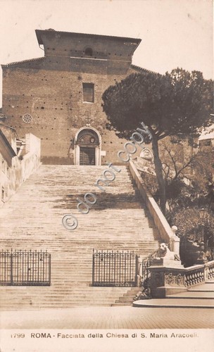 Cartolina Roma Chiesa Santa Maria Aracoeli facciata