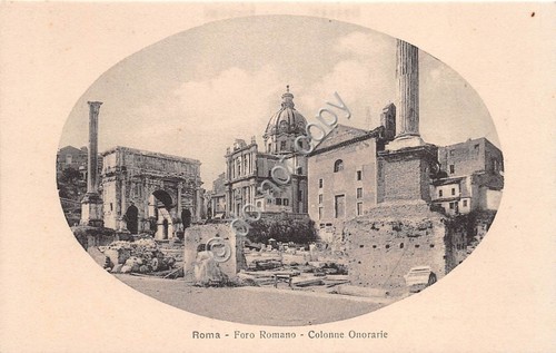 Cartolina Roma Foro Romano Colonne Onorarie Alterocca