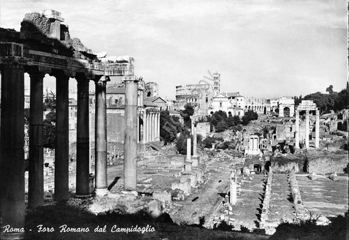 Cartolina Roma Foro Romano dal Campidoglio1968