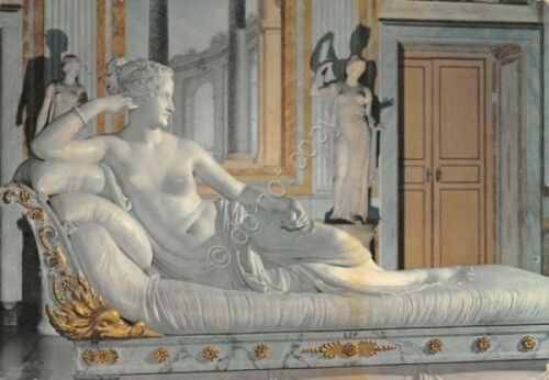 Cartolina Roma Galleria Borghese Sala I Paolina Borghese timbro a …