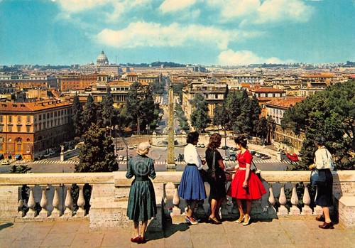 Cartolina Roma Panorama dal Pincio animata