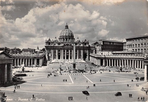 Cartolina Roma Piazza San Pietro 1955