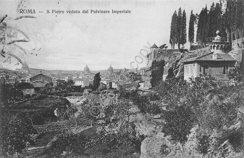 Cartolina Roma San Pietro dal Pulvinare Imperiale 1900 circa