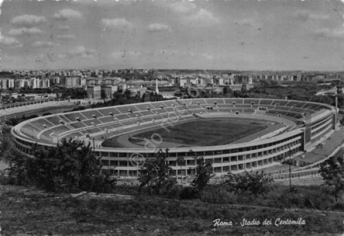 Cartolina Roma Stadio dei Centomila 1956