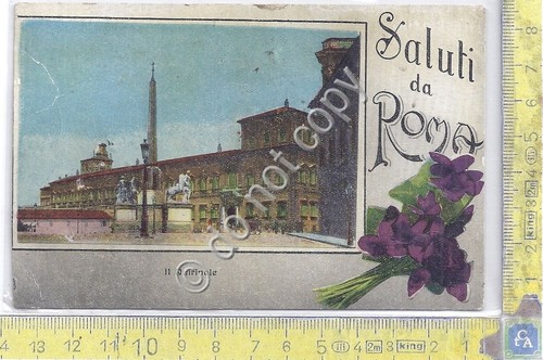 Cartolina Roma vedute Saluti da anni '20