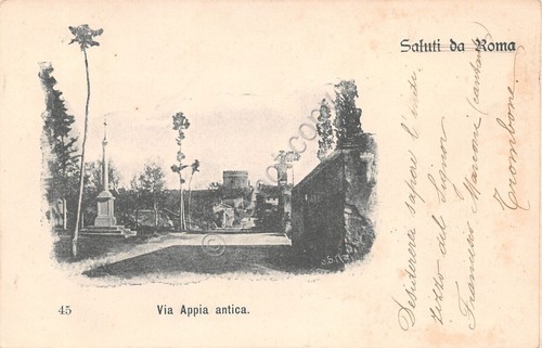 Cartolina Roma Via Appia Antica 1910
