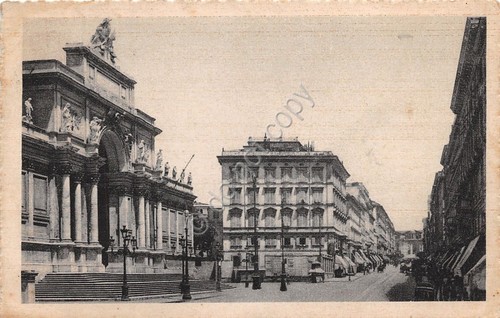 Cartolina Roma Via Nazionale Palazzo Belle Arti 1933 Timbro Mostra …