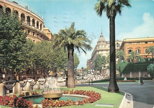 Cartolina Roma Via Veneto timbro filatelico Lions Club Roma Palatinum …