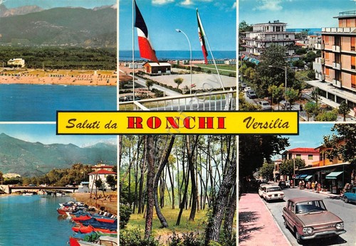 Cartolina Ronchi Versilia 6 vedute (Massa)