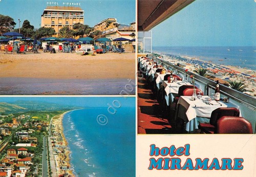 Cartolina Roseto degli Abruzzi Hotel Miramare 3 vedute (Teramo)