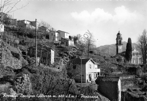 Cartolina Rosso di Davagna - Panorama - 1964 (Genova)