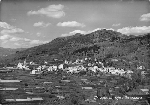 Cartolina Rovegno Panorama 1956 (Genova)
