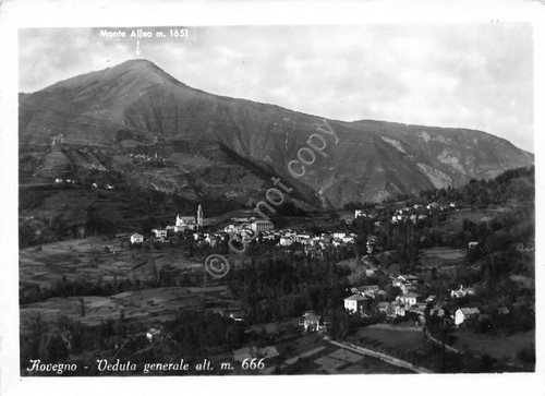 Cartolina Rovegno veduta generale 1957