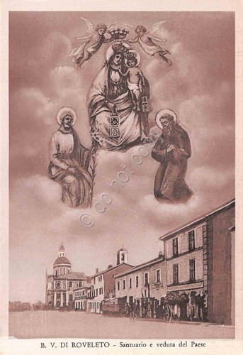 Cartolina Roveleto Santuario anni '20