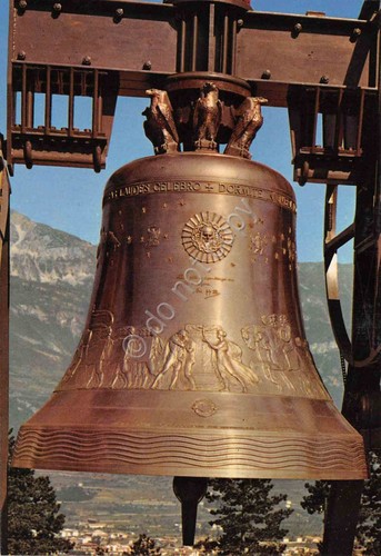 Cartolina Rovereto Campana dei Caduti Maria Dolens anni '80