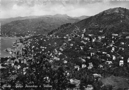 Cartolina Ruta Golfo paradiso Villini 1954 (Genova)