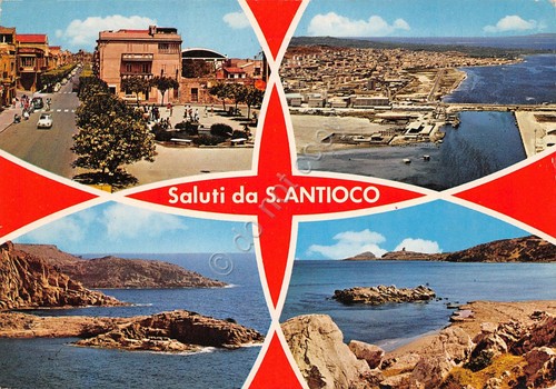 Cartolina S. Antioco vedute 1979 (Cagliari)