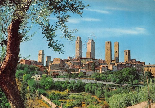 Cartolina S. Gimignano città panorama 1988