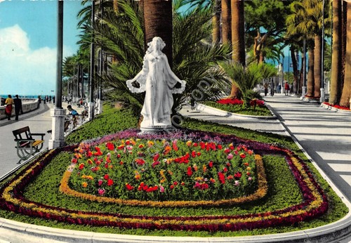 Cartolina S. Remo Primavera e passeggiata Imperatrice Timbro Bar Stazione …