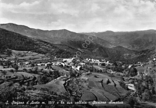 Cartolina S. Stefano d' Aveto panorama vallata 1958